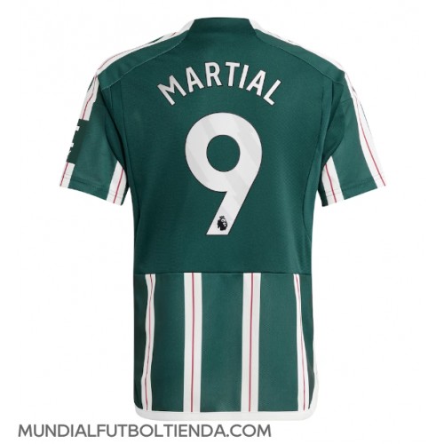 Camiseta Manchester United Anthony Martial #9 Segunda Equipación Replica 2023-24 mangas cortas